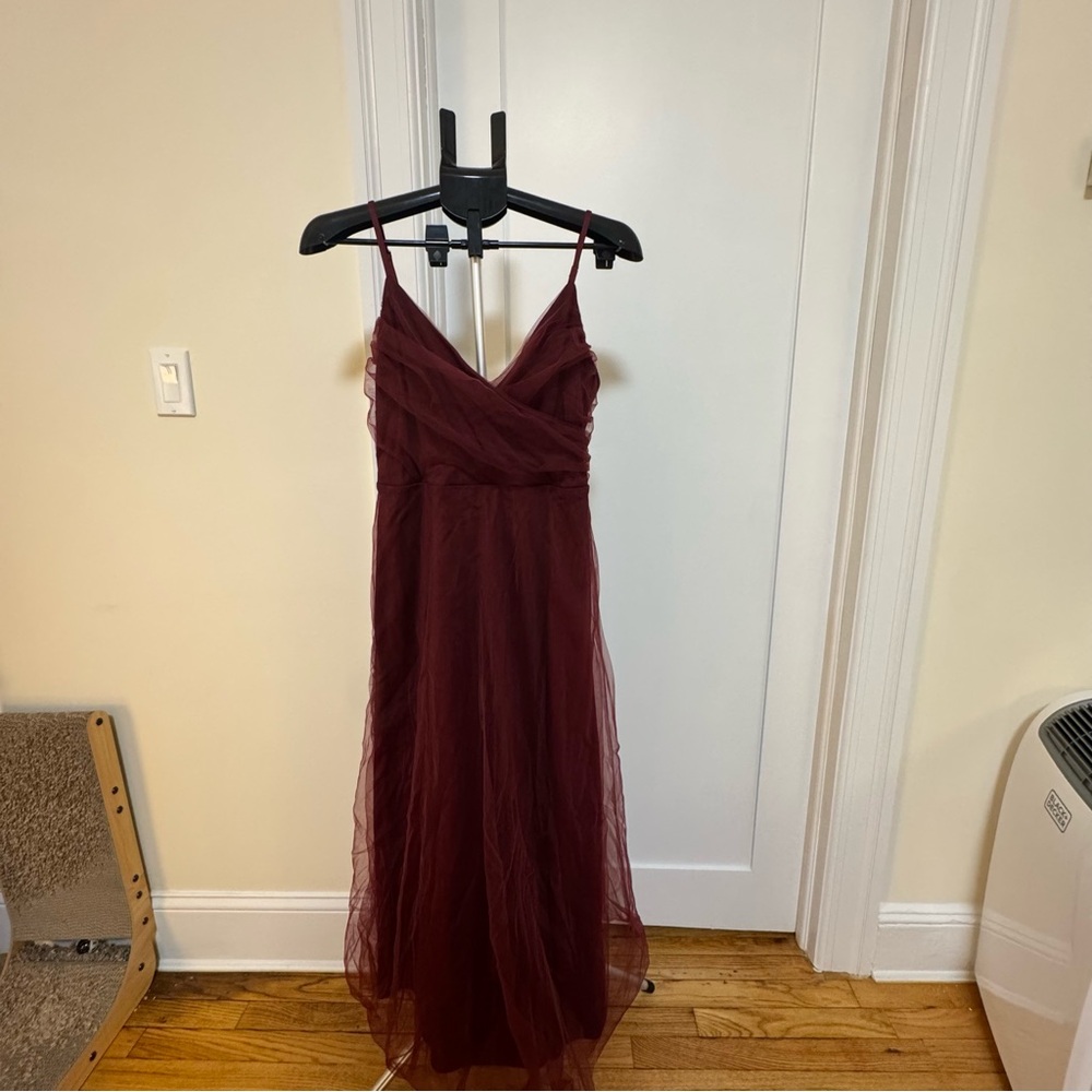 Rihoas Elegant Burgundy Evening Dress